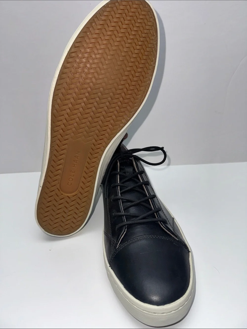 Cole Haan Trafton Black Leather Low-Top Sneakers - Casual Men’s Shoes
